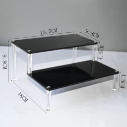 Black Acrylic Shelf Display Stand Perfume Cupcake Stand Figures Toys Desserts Holder Collection Cosmetic Shelves Organizers