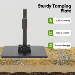 Jack Hammer Tamper Compressor Tamper Plate Tamping Shaft Plate Heavy-duty Tamping Plate 27x26x20.5cm