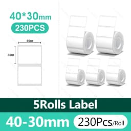 5/10 Rolls NiiMBOT White Thermal Sticker Label Self-adhesive Waterproof Labels Paper For Niimbot B1 B21 Mini Portable Printer