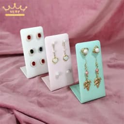 Custom Color Ear Studs Display Rack 12 Holes Earrings Holder Jewelry Organizer L Shaped Earring Display Stand 1pcs