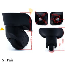 2Pcs Replacement Luggage Wheels for Suitcases Silent Repair Spinner Caster Rubber Wheels Trolley Parts Luggage Accessories