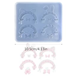 Resin Shaker Mold Flowers Small Flexible Pendant for Keychain Hollow Silicone Mold Epoxy Jewelry Making Pendant Quicksand Mould