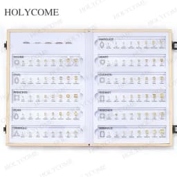 Updated Free Custom LOGO Kit Fancy Shapes CZ Diamond Carat Chart Comparison Set Reference White Pink Yellow Gemstone Selectable
