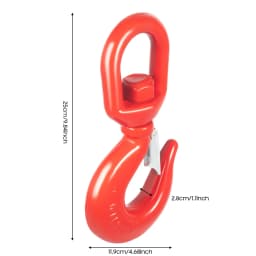 5T Locking Swivel Hook, Heavy Duty Swivel Lifting Hook with Safety Latch for Trailers, Trucks, Construction