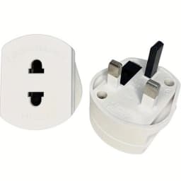 UK 2-Pin to 3-Pin Plug Adapter for Electric Toothbrush/Shaver Charging Bathroom Safe Razor Socket Converter with 3-Prong Charger