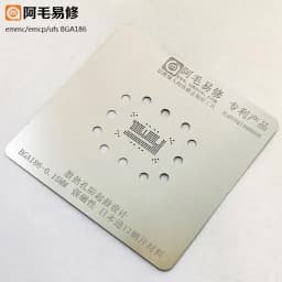 Amaoe EMMC EMCP UFS BGA Reballing Stencil for BGA153 BGA162 BGA169 BGA186 BGA221 BGA254 0.15mm Reballing Jig Platform