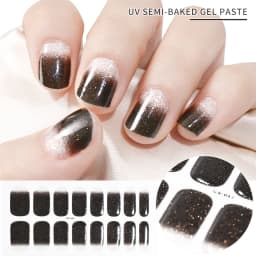 Semi Cured Wraps Fast Gel Nail Sticker Soild Nail Gel Wraps Adhesive Full Cover Gel Nail Decal UV Lamp Cured Manicure Decoration