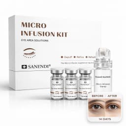 3 in 1 Micro-Infusion System for Eye & Face 0.05mm Stamp Hyaluronic Acid & Collagen Peptide Serum Firmer Home Skin Care 1Month