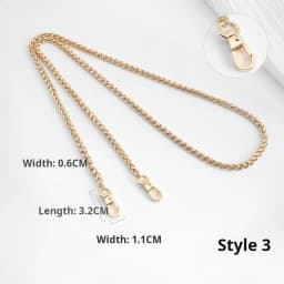 Chain strap Golden Bag Chain Accessories Metal Extension Chains Underarm Crossbody Shoulder Belt Replacement For Women's Bag