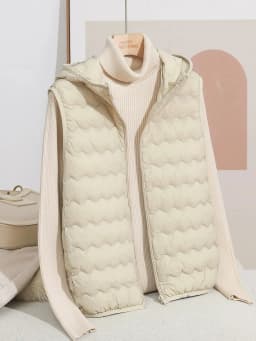 Schinteon Women's 90% Lightweight White Duck down Vest Autumn Winter Warm Top with Hood 2026 New Sleeveless Jacket