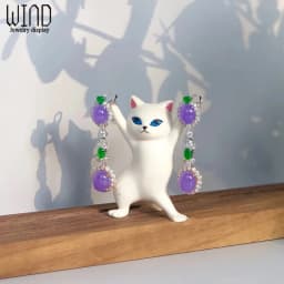 Cute cat earring rack display rack personalized creative jewelry rack display ring rack jewelry shooting props