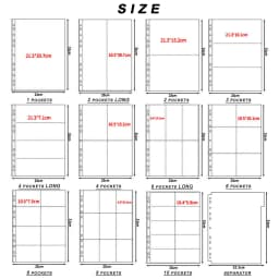 11-Hole A4 Binder Refill Pages 10 Pack Multi-Grid for Photo Card Postcard Coin Collection Scrapbook Album