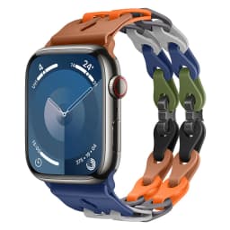 Chain Link Silicone Strap for Apple Watch Band Ultra 3 2 49mm 44mm 40mm 45mm 41mm 42mm Bracelet for Series 11 10 9 8 7 6 5 4 SE3