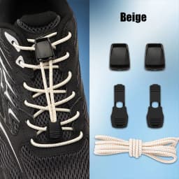 Elastic No Tie Shoelaces with Lock Buckle Stretch Quick Lace System for Sneakers Running Sports Shoes Adults Kids