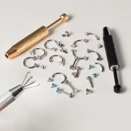 1/3pcs 4 Claws Ball Bead Holder Pick-up Tool Prong Tweezers Catcher Grabbers Piercing Jewelry Top Unscrew Tighten Grasping Tools
