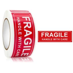 150pcs Fragile Stickers Roll Fragile or Bend Handle with Care 2.5cm*7cm Shipping Label Packaging Remind Labels Thank You Sticker