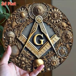 Eye of Horus Round Iron Artwork 7.8 Inch Decorative Wall Hanging for Home Cafe Bar, Religious Collection, Ideal Gift for Friends