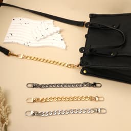 20cm Bag Chain Accessory Gold Shoulder Bag Extension Chain Metal Bag Chain Strap Crossbody Bag Parts Belt Chain Bags Gold Black