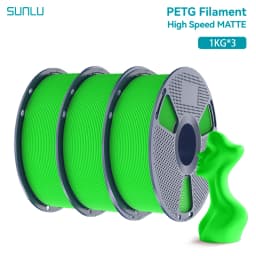 SUNLU 3KG High Speed Matte PETG Filament 1.75mm 1kg Spool (2.2lbs) High Speed Printing Filament Fit Most FDM Printer