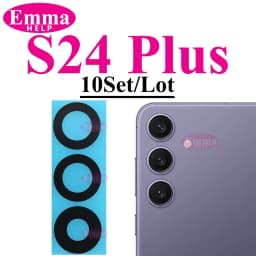 10sets Back Rear Camera Lens Glass For Samsung S24 S25 S26 Ultra S22 S23 Plus Lens Glass with Adhesive Oleophobic Coating