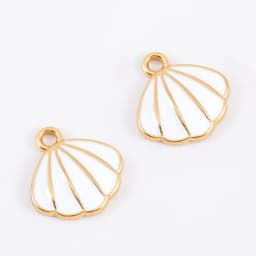 10pcs Trend White Enamel Ocean Coral Conch Fish Bones Fishtail Heart Charms Alloy Pendants DIY Necklace Keychain Jewelry Making