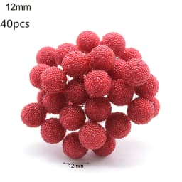 Artificial Foam Stamen Fruit Berry Gold Silver Red cherry pearlescent stamen wedding Christmas decor DIY gift box Wreaths