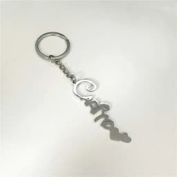 Custom Name Keychain Personalized Stainless Steel Pendant Keychains for Women Men Customized Nameplate Keyring Jewelry Gifts