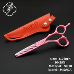 HISADA Hairdressing Scissors 6 Inch Yellow High-End Scissors VG10 Material Is Sharp and Wear-Resistant Scissors Tool