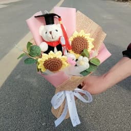 Graduation Bear Plush Toy Cute Teddy Bear Soft Doll Bouquet Valentine Christmas Birthday Gift
