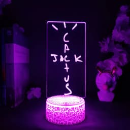 Cactus Jack 3d Illusion Lamp Cool Stuff to Room Decoration Lovely Birthday Gift for Fans Friends Bedroom Standby Nightlight
