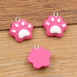 10pcs 20*22mm Mini Cartoon Cat Paw Charms For DIY Decoration Earrings Necklace Fashion Jewelry Accessories