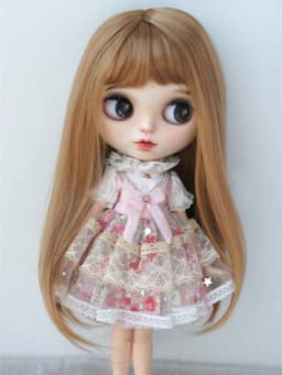 Jusuns JD371 9-10inch 10-11inch Soft Synthetic Mohair Doll Wig Full Bangs Miranda BJD Hair OG Blythes Meadow Doll Accessories