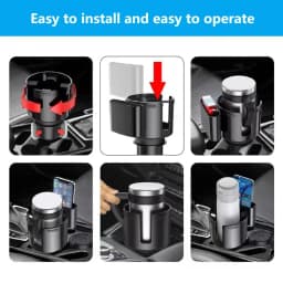 Multipurpose Auto Interior Expandable Organizer Storage Accessories With Phone Holder Car Cup Holder Expander Cupholder Adapter