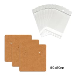 50 Pcs 5x5cm Hot Selling Earring Jewelry Display Paper Card With Or Without Bags Wholesale Packaging Suppliers Customize Service