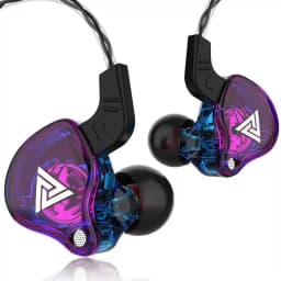 QKZ Gaming Earbuds with Mic Universal 3.5mm Jack HiFi Sport Headphones in Ear Earphones for Running Stereo Bass Music Headset