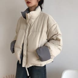 Fashionable Patchwork Design Warm Cotton Jacket Women's Winter New Small Size Burgundy Cotton Coat Student Outerwear Cotton C...