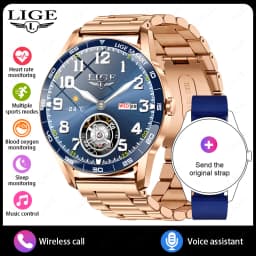LIGE 2026 New Smartwatch Men 1.38" HD Bluetooth Call Heart Rate Monitor Waterproof Sport Smart Watch Women For Android iOS Phone