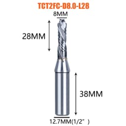 Dreanique 1pc Composite Flute with ChipBreaker Carbide Milling Cutter For Hard Wood Laminated Panel,TCT Compression Router Bit