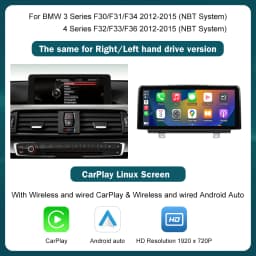 12.3 Wireless CarPlay Android Auto Multimedia Linux Screen For BMW 1 2 3 4 Series F20 F21 F22 F30 F31 F32 F33 NBT OR EVO