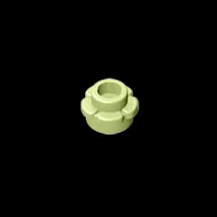 Gobricks GDS-1436 Plate, Round 1 x 1 with Flower Edge (5 Petals) compatible with lego 24866 pieces of children's DIY