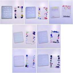 Resin Shaker Mold Flowers Small Flexible Pendant for Keychain Hollow Silicone Mold Epoxy Jewelry Making Pendant Quicksand Mould