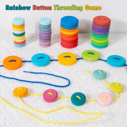 Kids Rainbow Building Blocks Wooden Toys Constructor Stacking Games Droplets Cones Mushrooms Montessori Materials Education Toys