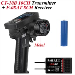 HotRC CT10B 10CH Channel Transmitter CT-10B 2.4G Remote Control 18650 Battery F-10A F-01A 6/8/10CH Gyro Receiver for RC Car Boat