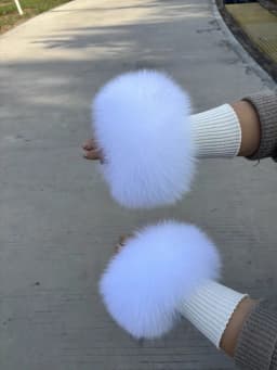Fox Fur Cuff Arm Warmer Lady Bracelet Real Fur Wristband Glove High Quality Fox Fur Cuffs Hot Sale Wrist Warmer
