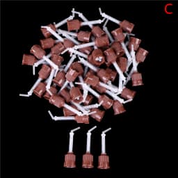 Wholesale 50Pcs/Pack Dental Materials Impression Mixing Tips Temporary Silicon Rubber Dispenser Gun Mix Head Dentist Tools 3.5mm