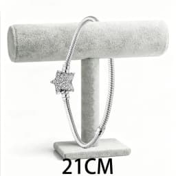 2026 New 925 Silver Women's Studded Chain Eternal Sparkling Snow Tennis Bracelet Display Tool DIY Exquisite Charm Jewelry