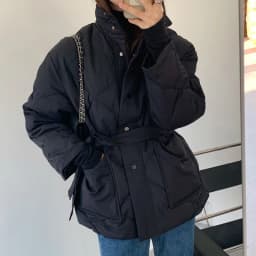 Winter Stand-up Collar Cotton Jacket Women Single-breasted Long-sleeved Solid Belt Thick Coat Korean Fashion Pocket Outerwear