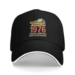Born in 1976 vintage age 50 years old funny 50th birthday Accessories Men Women Baseball Caps Dad Hat Classic Travel Headwear