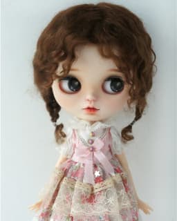 Fjusuns JD644 9-10inch 10-11inch Messy Baby Curly Mini Twintail Mohair BJD Wigs QBaby Pullip Blythes& 18"AG Doll Accessories