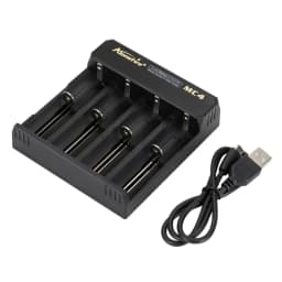 4-Channel 5V 2A USB Charger For 3.7v Rechargeable Li-ion Battery 26650/16340/14500/21700/18650/10440 Flashlight Headlamp Torch